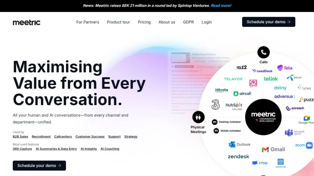 Meetric screenshot