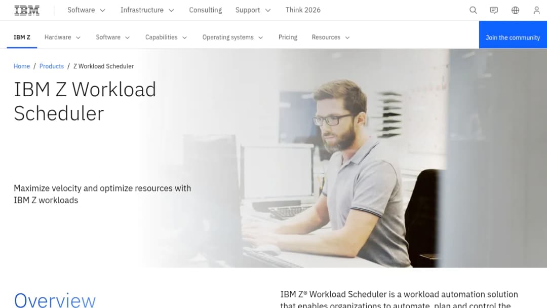 IBM Z Workload Scheduler screenshot