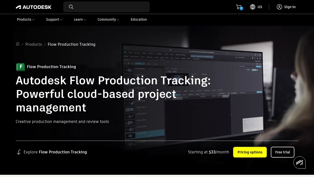 Autodesk Flow Production Tracking screenshot