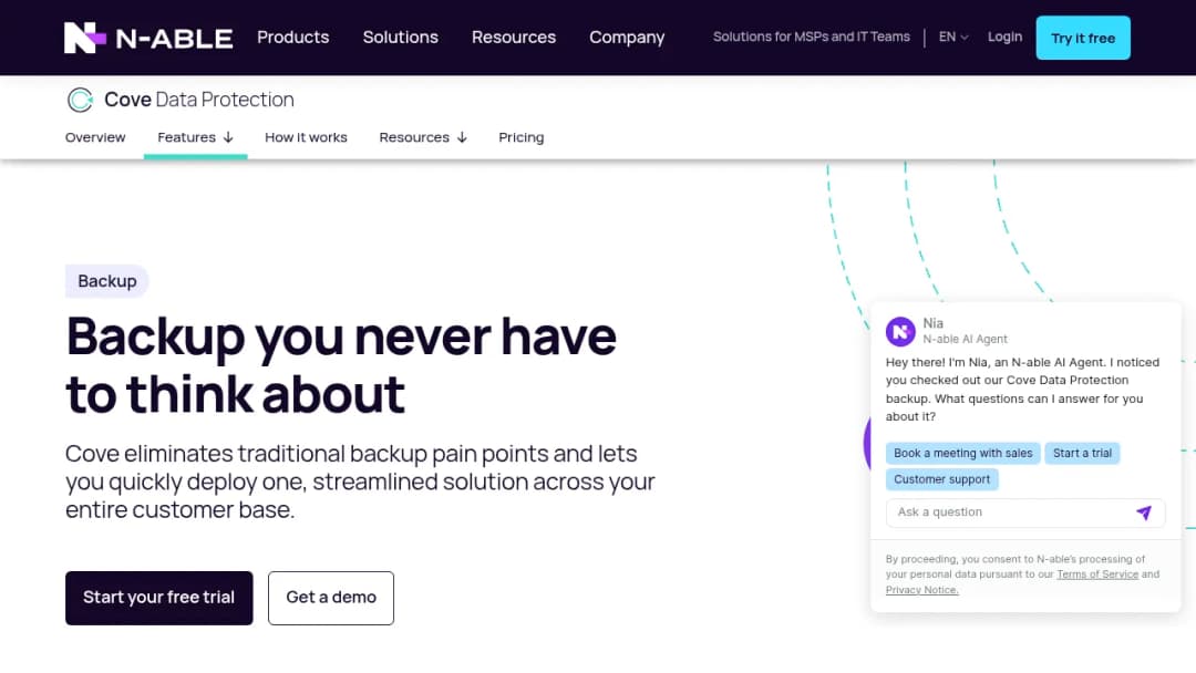N-able Backup screenshot