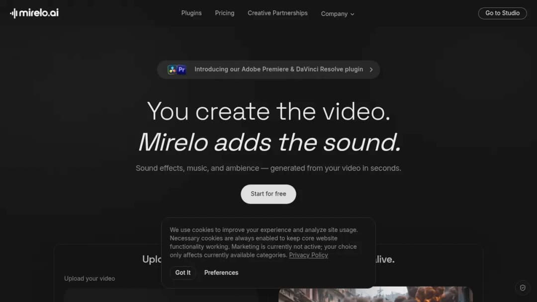 Mirelo AI screenshot