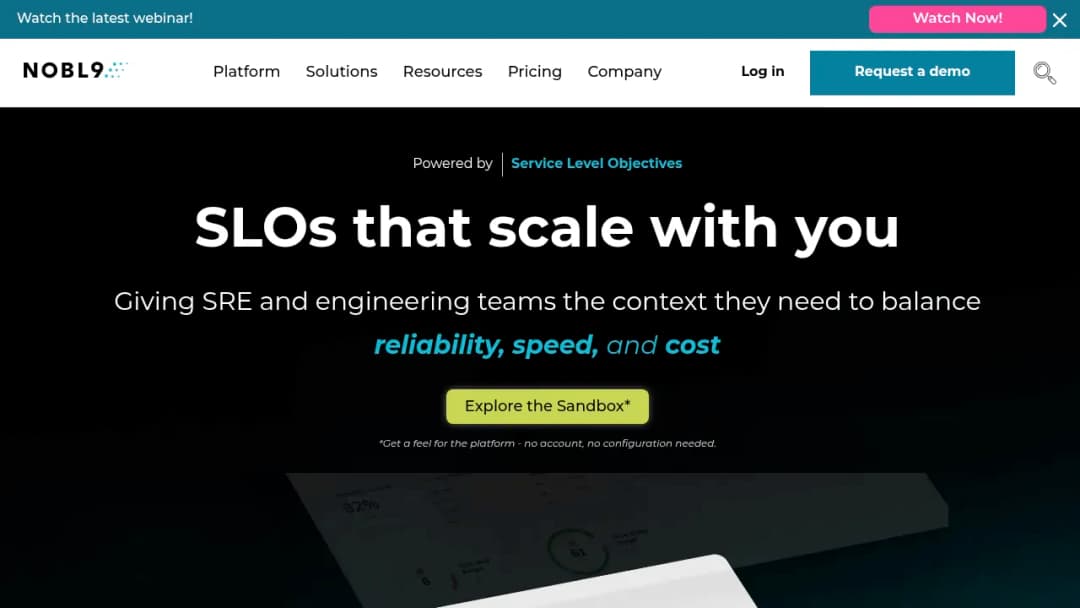 Nobl9 screenshot