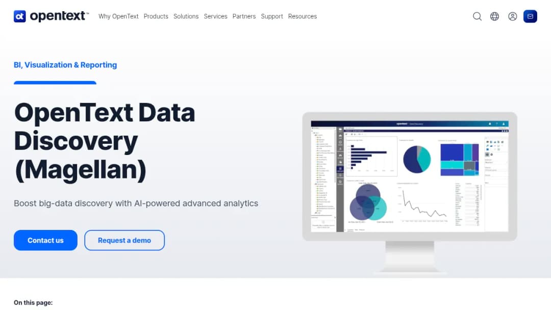 OpenText Data Discovery screenshot