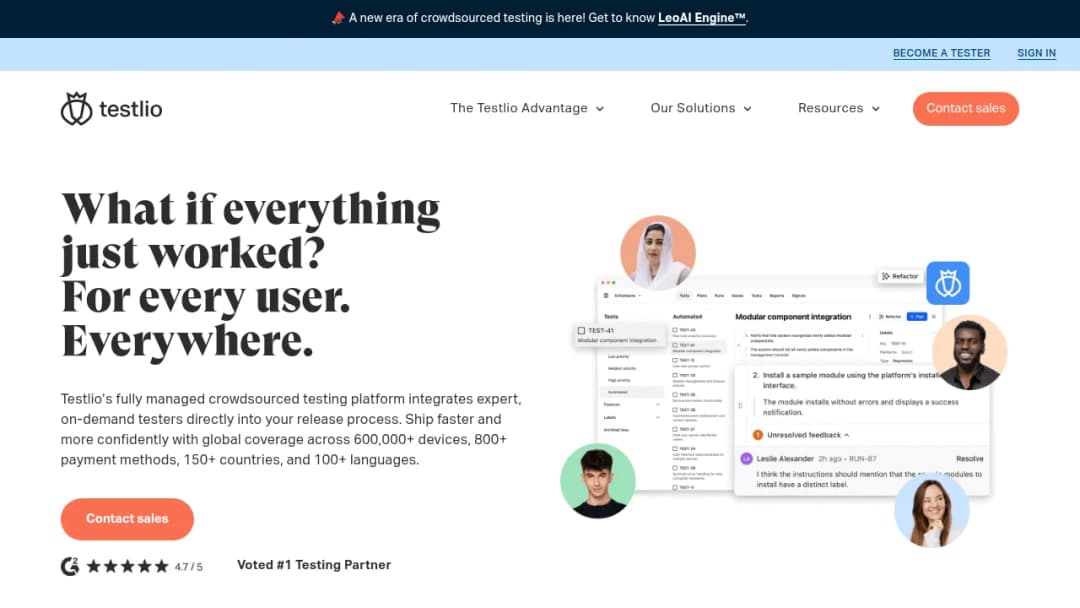 Testlio screenshot