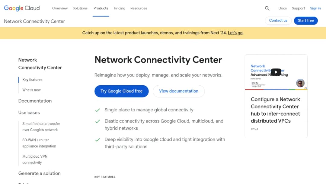 Network Connectivity Center screenshot