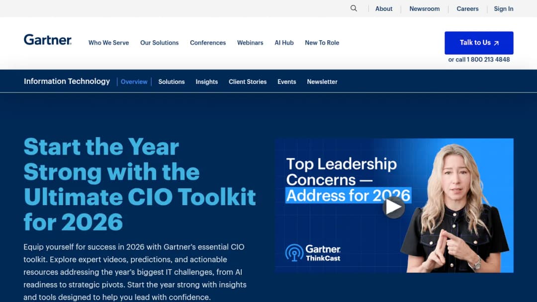 Gartner for IT screenshot