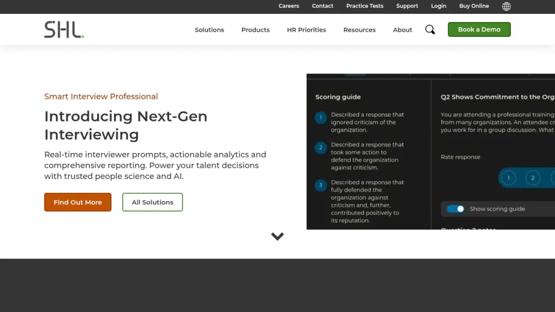 SHL Group screenshot