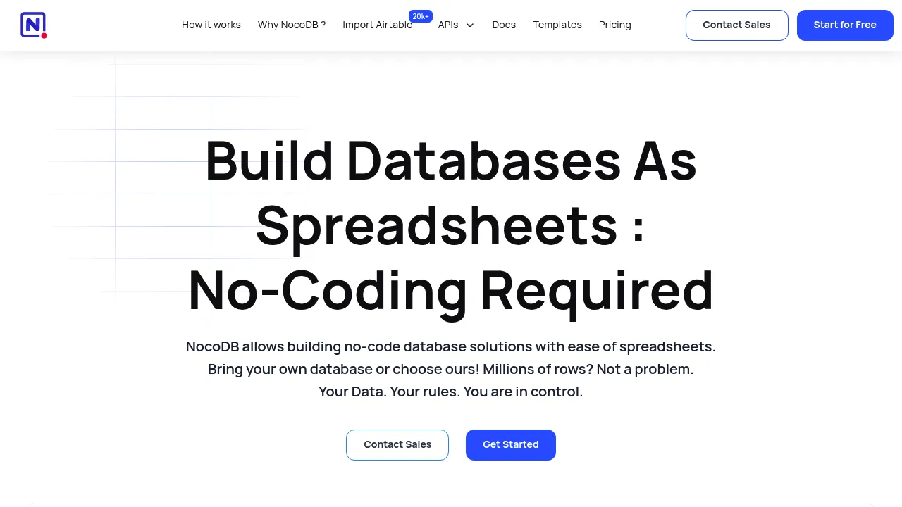 NocoDB screenshot