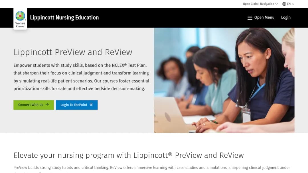 Wolters Kluwer Lippincott PreView and ReView screenshot