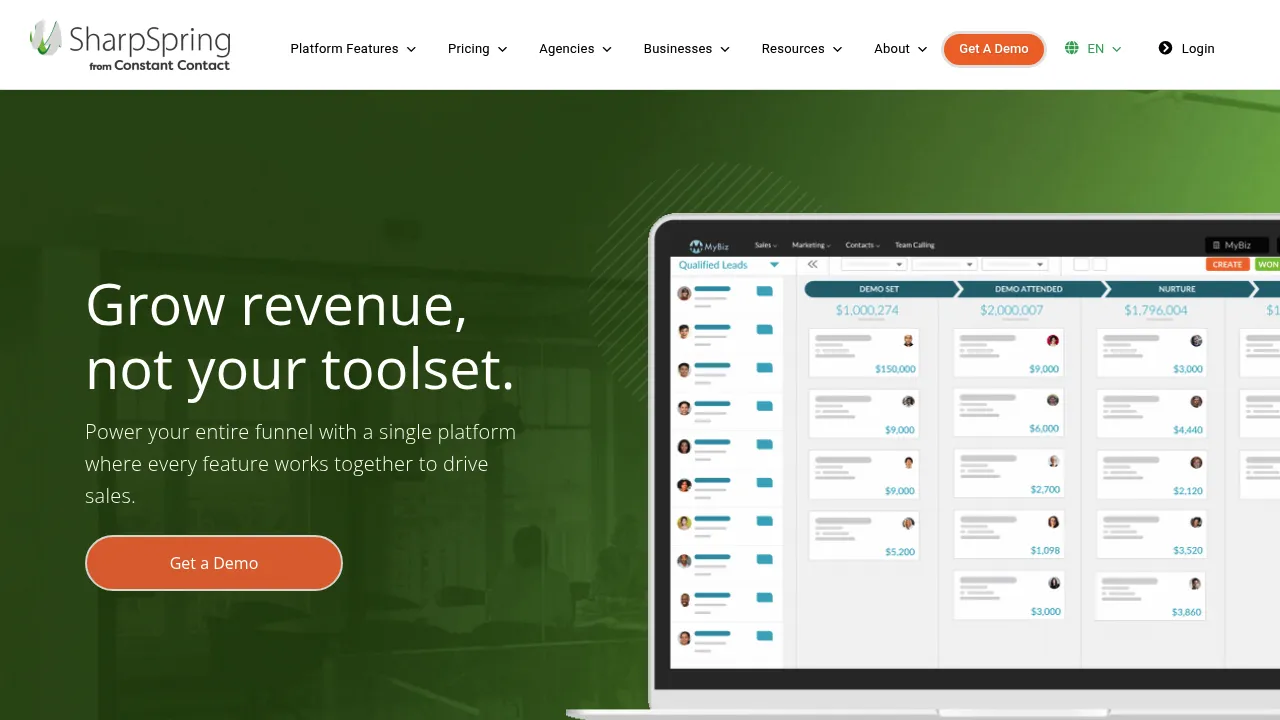 SharpSpring screenshot