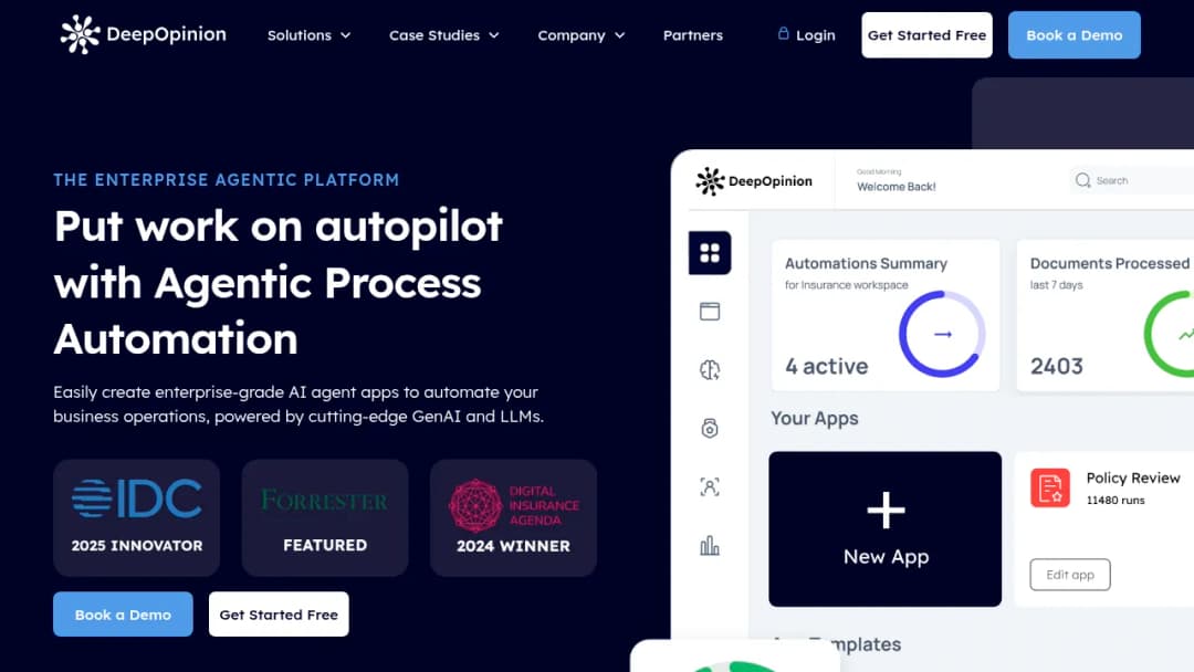 DeepOpinion screenshot