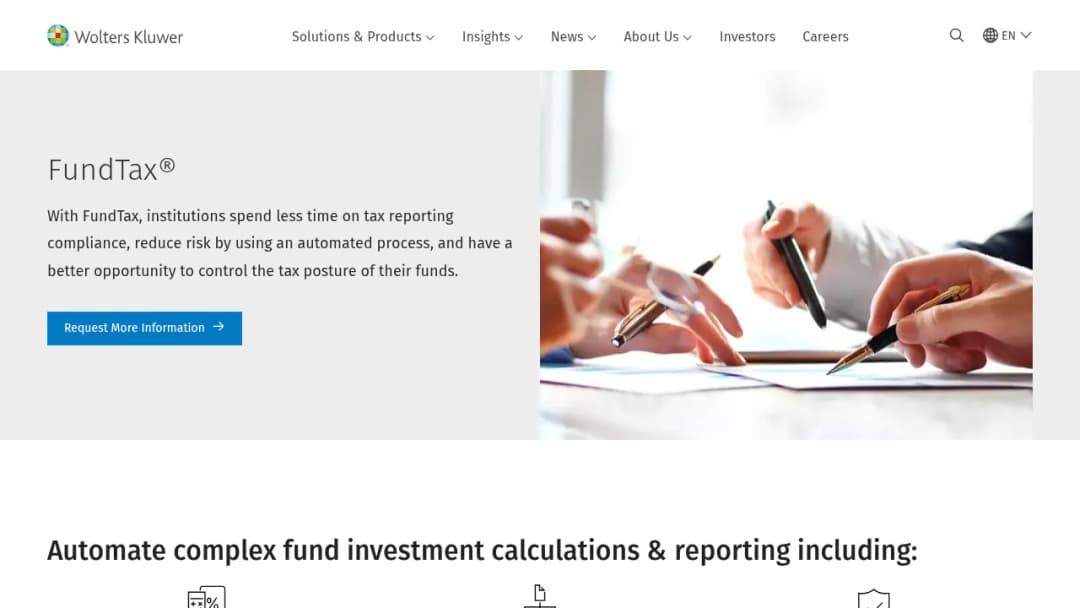 Wolters Kluwer FundTax® screenshot
