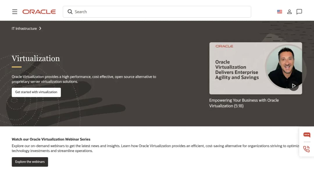 Oracle Virtualization screenshot