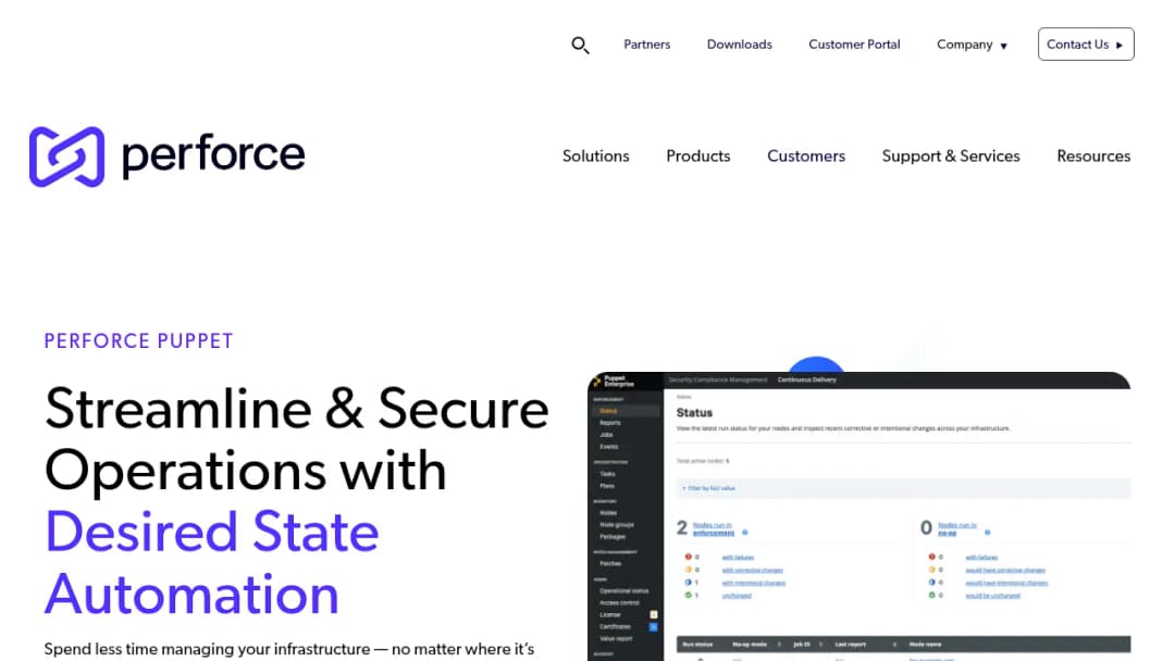 Perforce Puppet screenshot