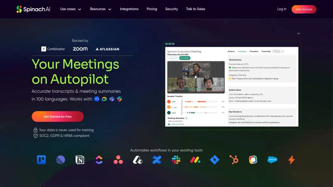 Spinach AI screenshot