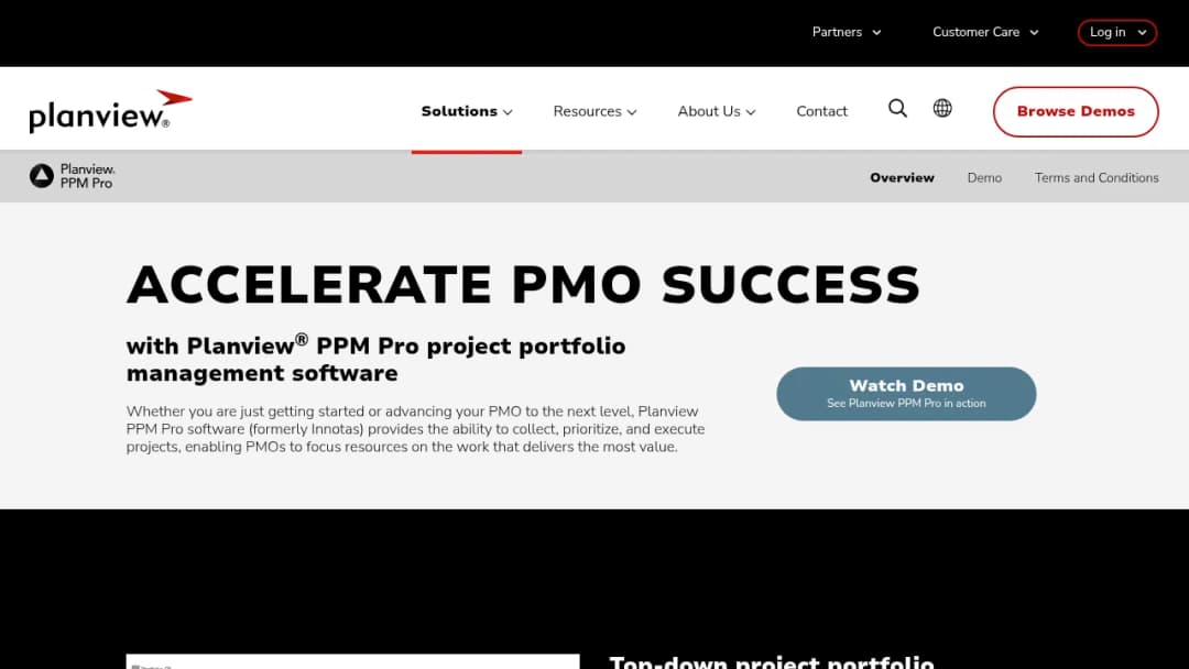 Planview® PPM Pro screenshot