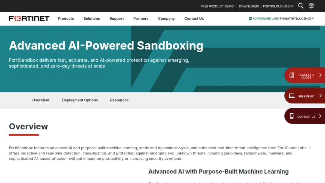 Fortinet Sandbox screenshot