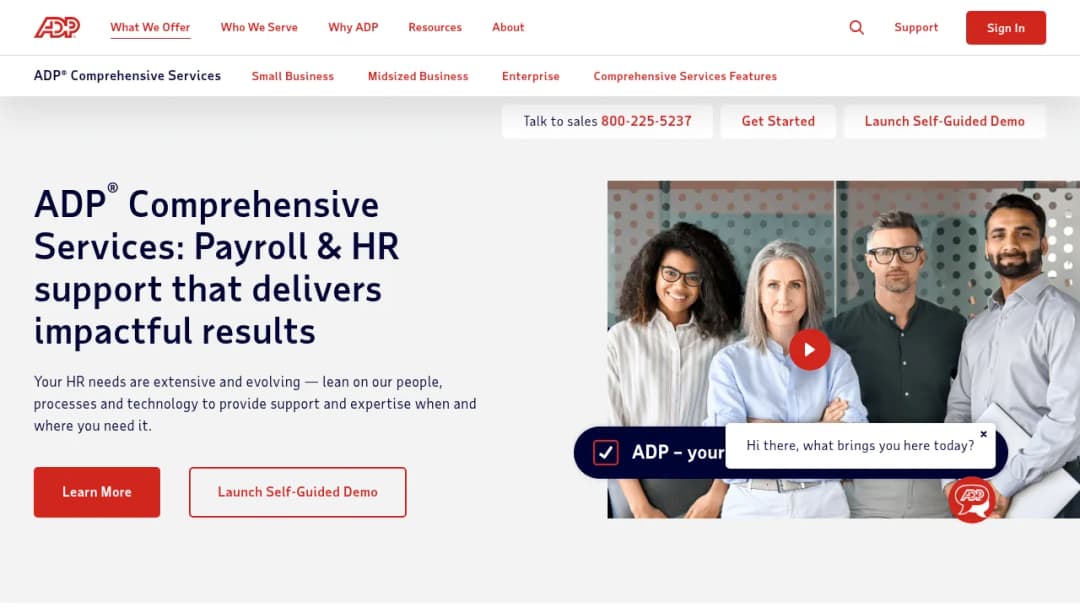 ADP® Comprehensive Services screenshot