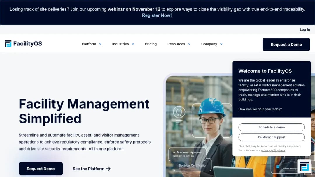 FacilityOS (fka iLobby) screenshot