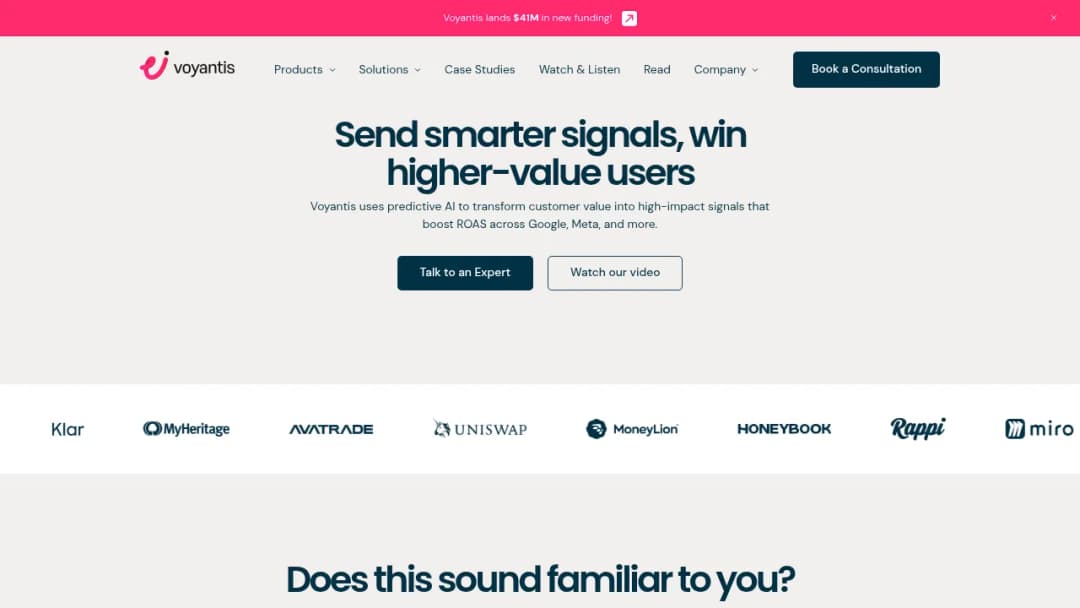 Voyantis screenshot