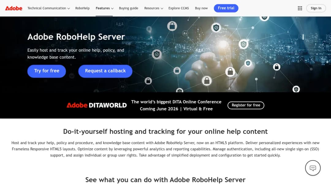 Adobe RoboHelp Server screenshot
