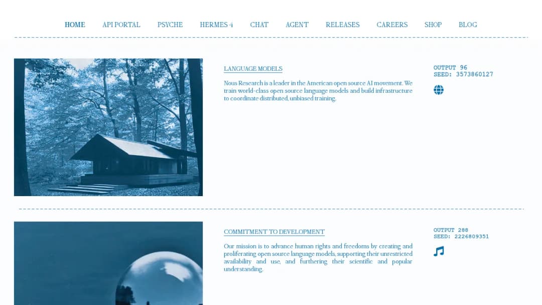 Nous Research screenshot