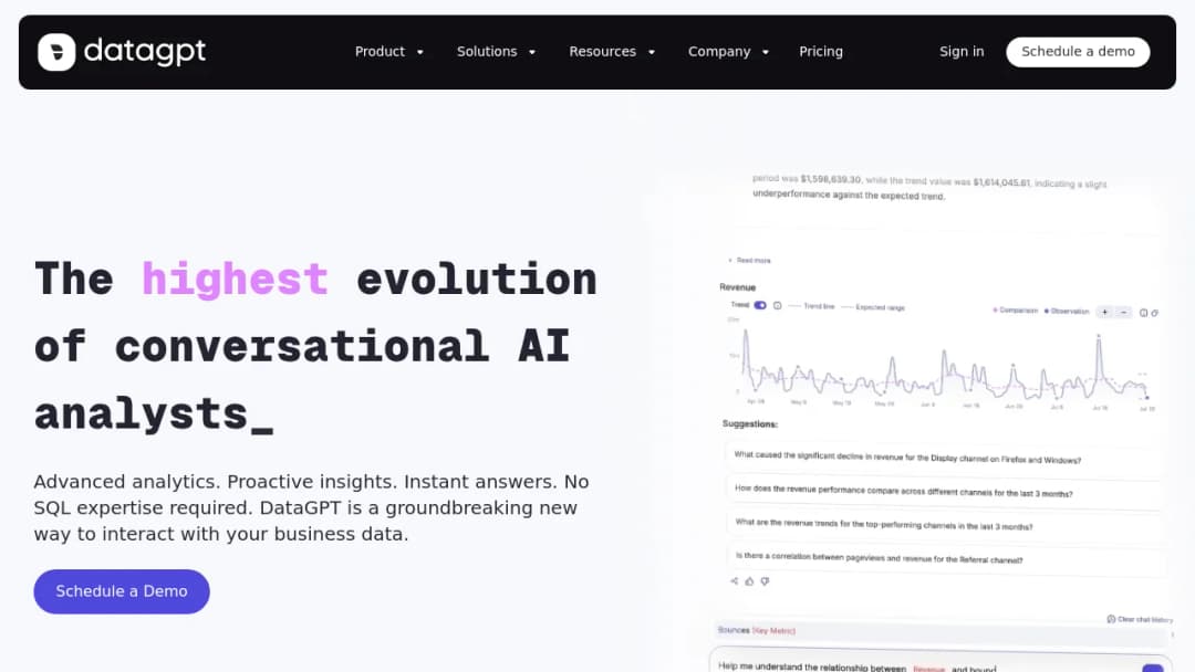 DataGPT screenshot
