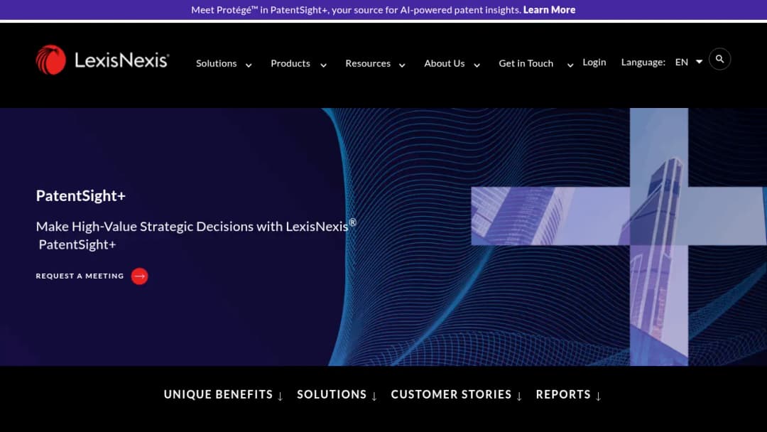 LexisNexis PatentSight screenshot