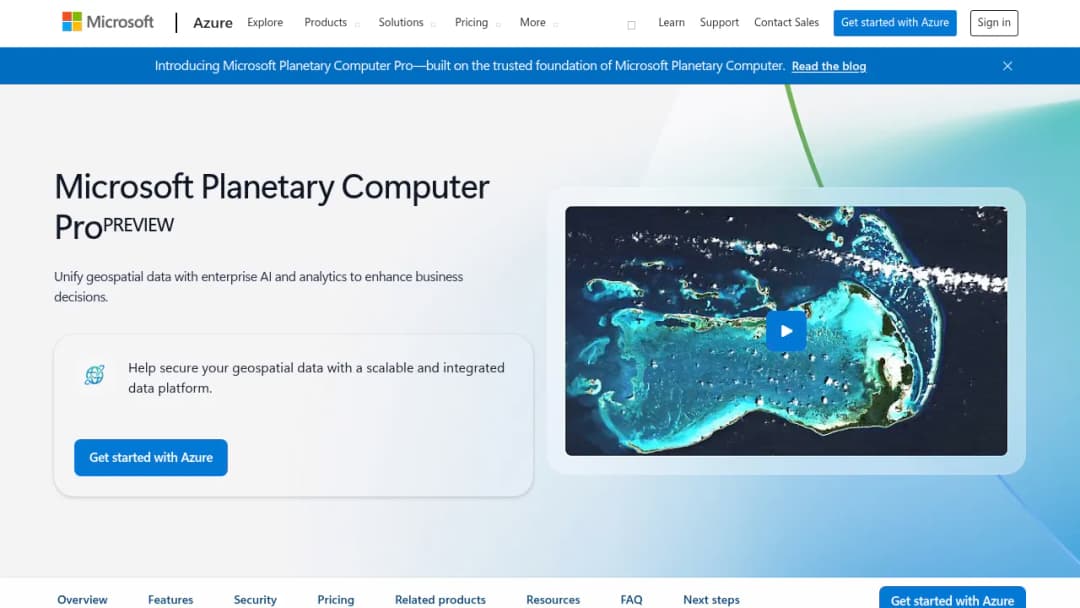 Microsoft Planetary Computer Pro screenshot