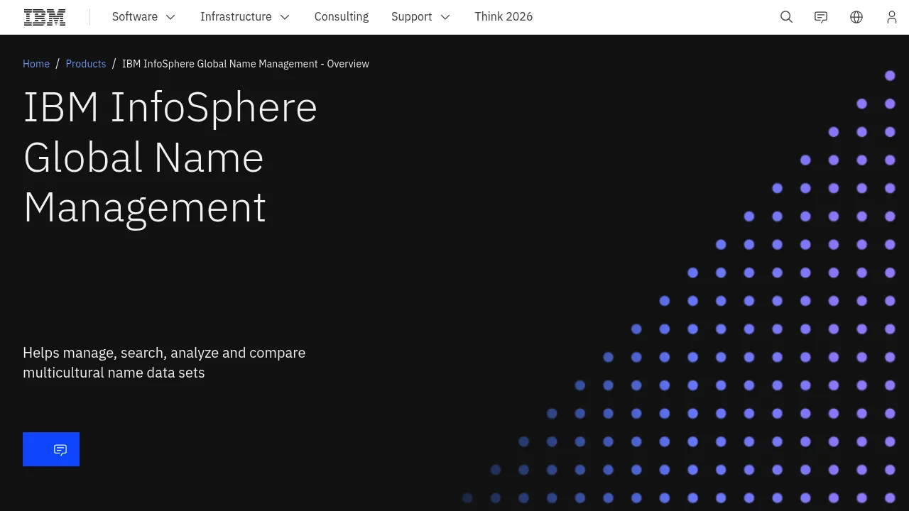 IBM Infosphere Global Name Management screenshot