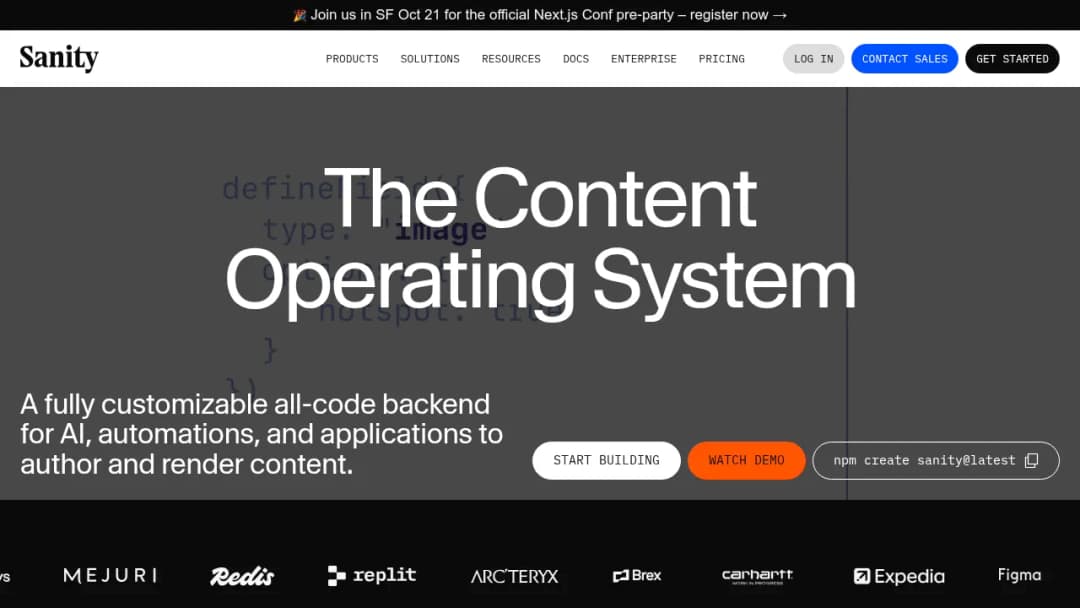 Sanity screenshot