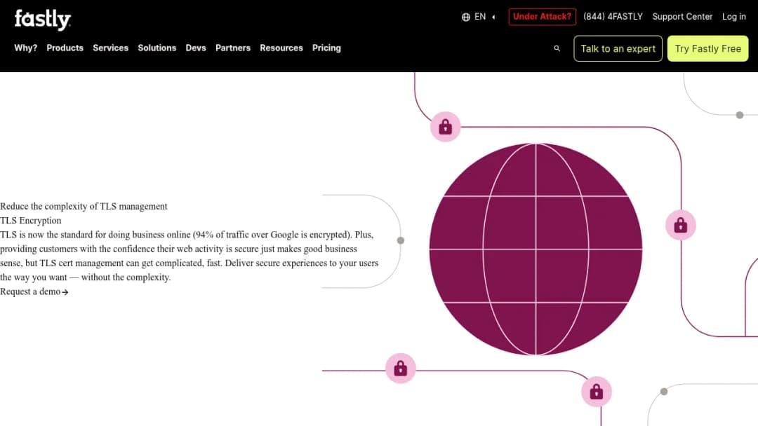Fastly TLS Encryption screenshot