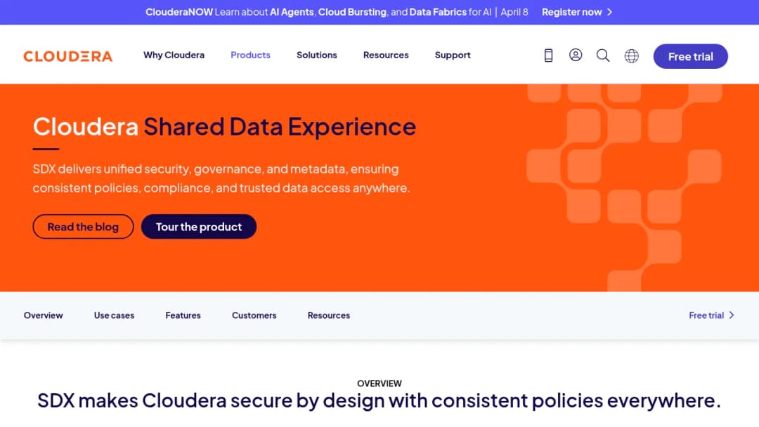 Cloudera Shared Data Experience screenshot