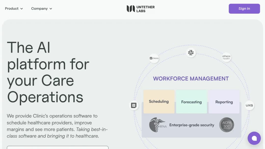 Untether Labs screenshot
