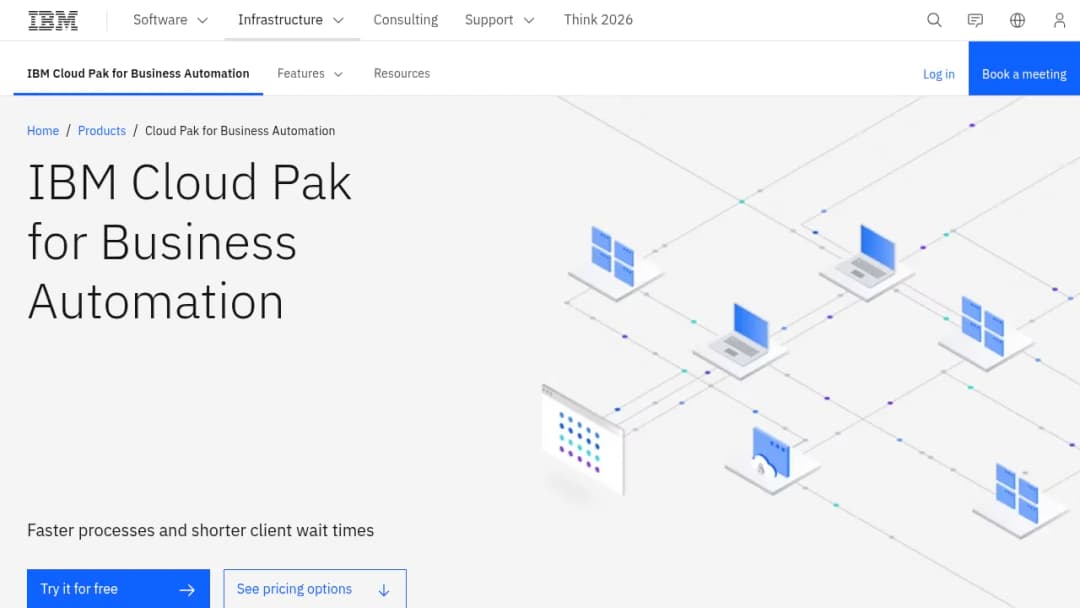 IBM Cloud Pak for Business Automation screenshot