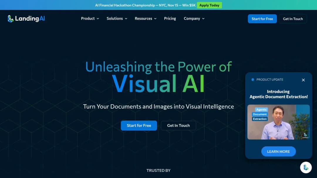 LandingAI screenshot