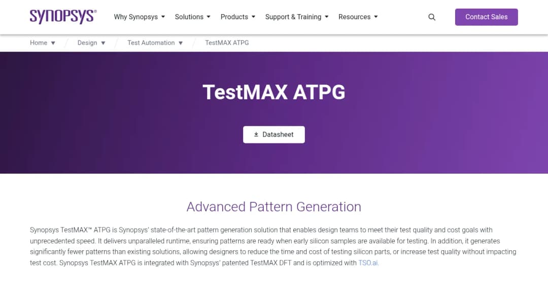 Synopsys TestMAX ATPG screenshot