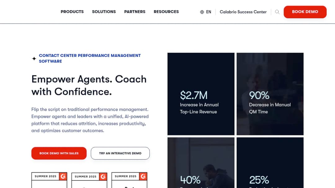 Calabrio Performance Management screenshot