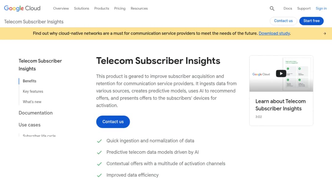 Telecom Subscriber Insights screenshot