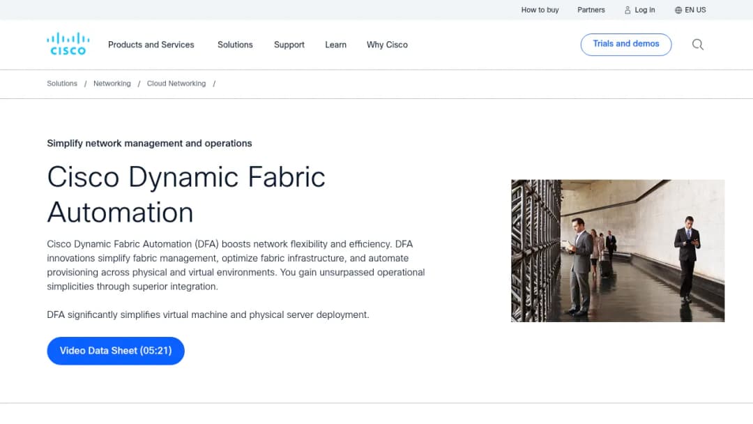 Cisco Dynamic Fabric Automation screenshot