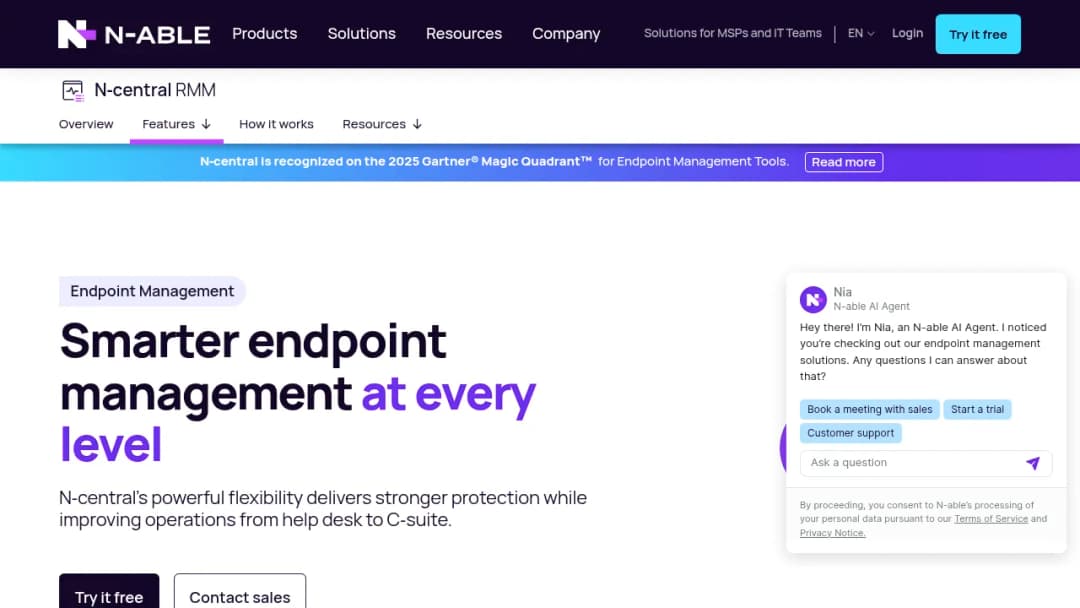 N-able Endpoint Management screenshot
