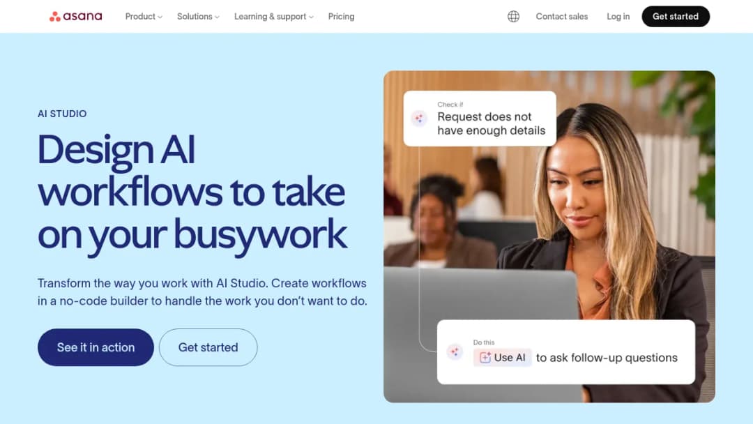 Asana AI Studio screenshot