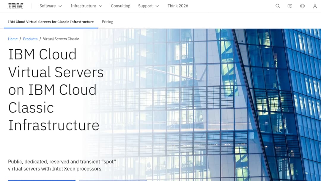IBM Virtual Servers Classic screenshot