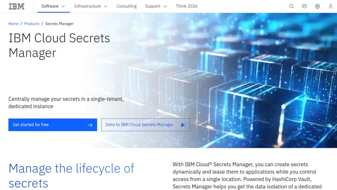 IBM Secrets Manager screenshot