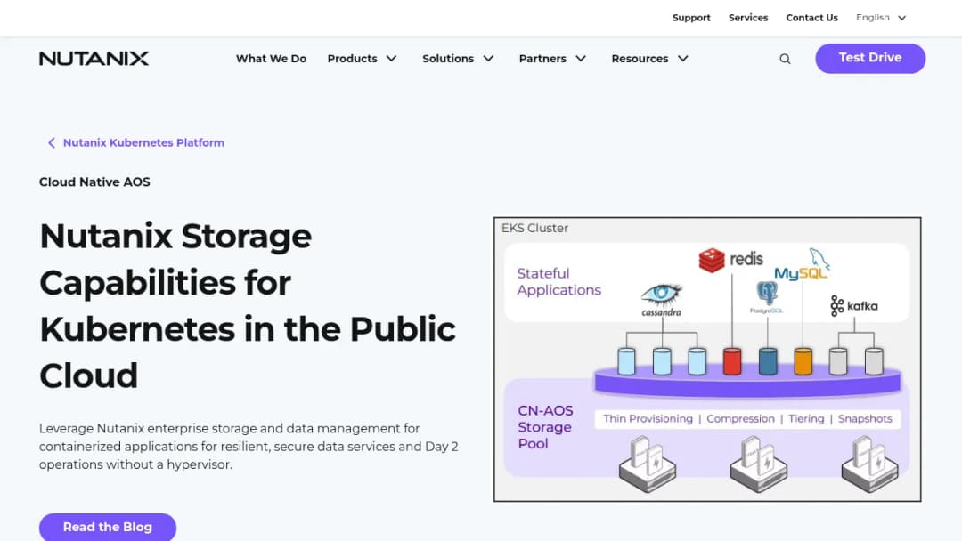 Nutanix Cloud Native AOS screenshot