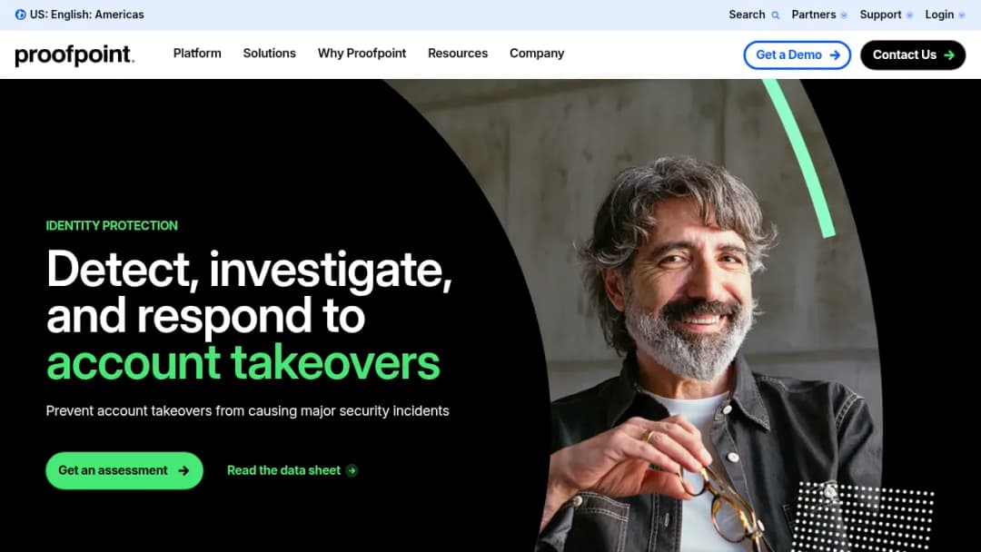 Proofpoint Account Takeover Protection screenshot