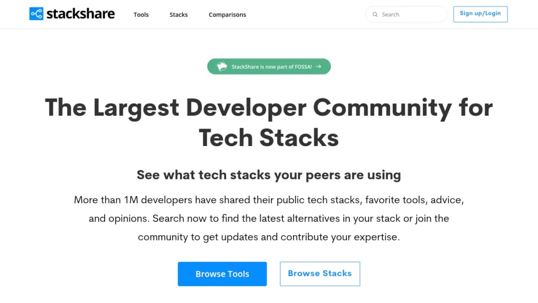 StackShare screenshot