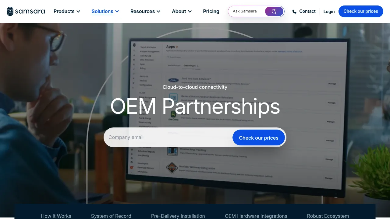 Samsara OEM Integrations screenshot