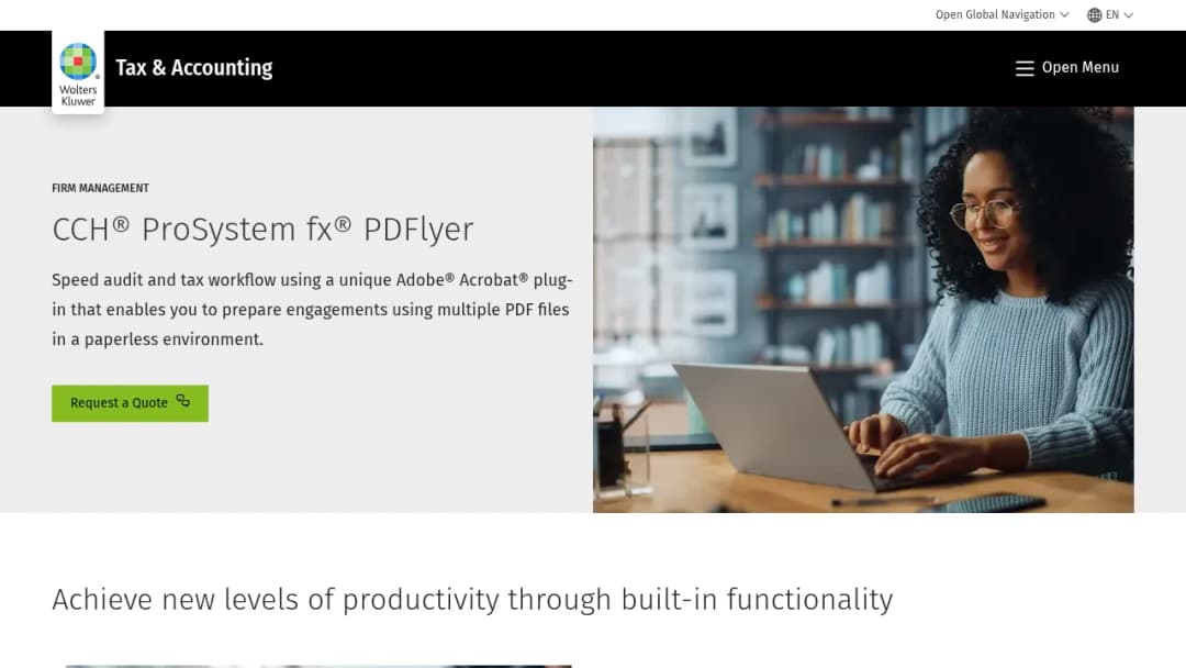 Wolters Kluwer CCH® ProSystem fx® PDFlyer | Airframe