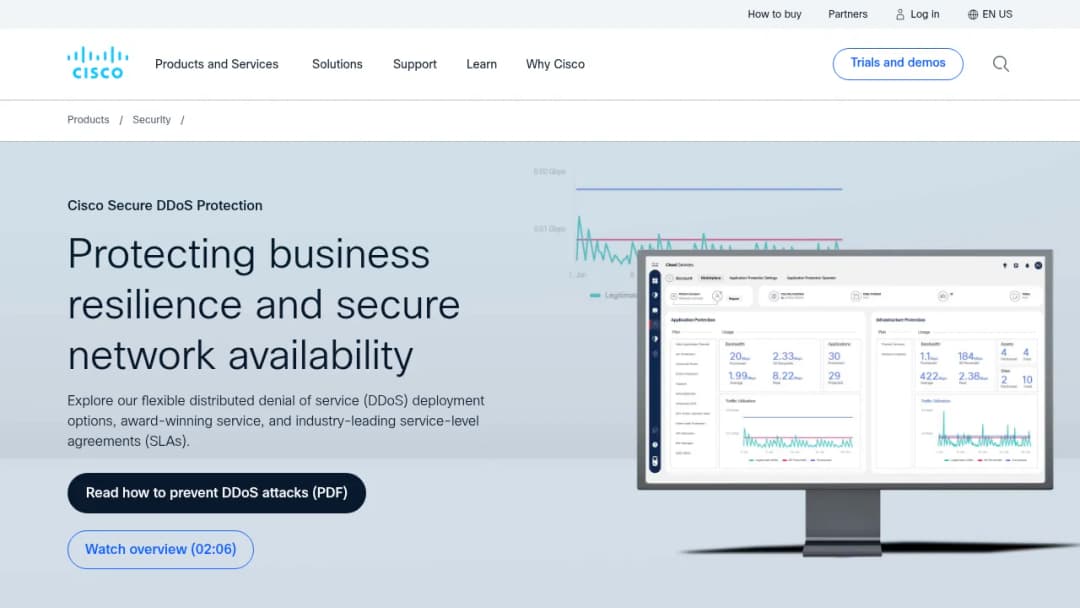 Cisco Secure DDoS Protection screenshot